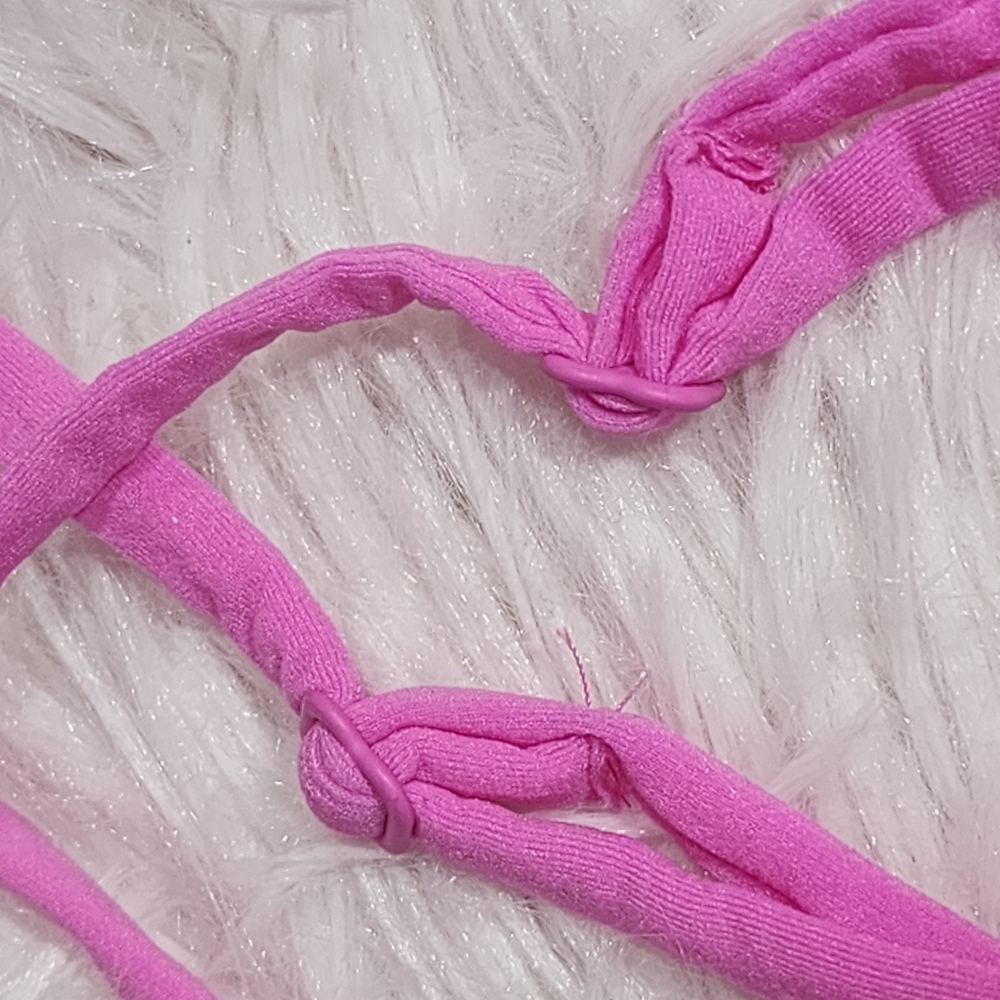 SKIMS Plunge Bras | Womens Micro Cording String Triangle Bra Neon Orchid/ 2X/NWT - Picture 8 of 8